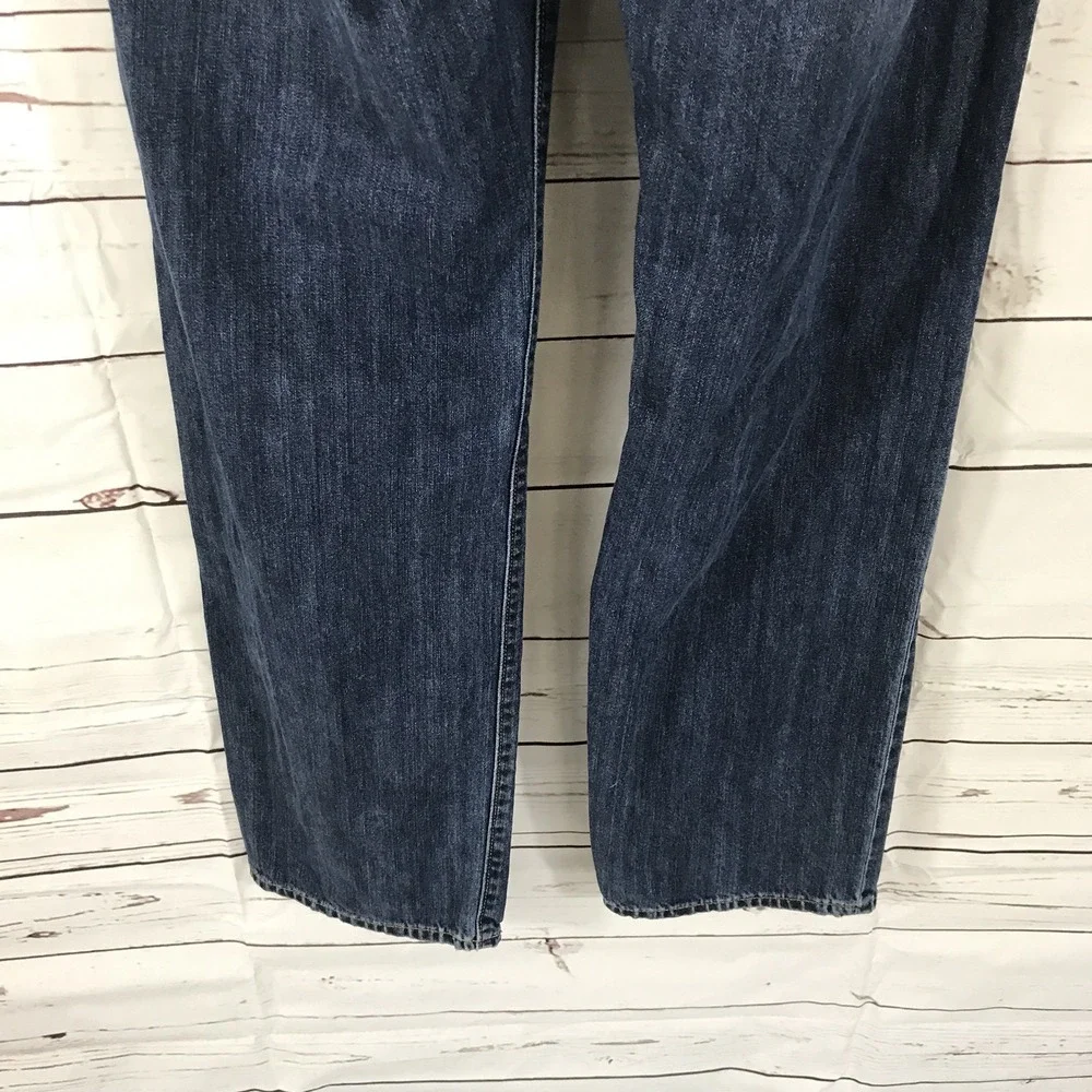 J Crew Jeans Men's 32x32 Blue Straight Leg Cotton Denim Mid Rise